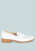  Oglavia Studs Embellished Leather Loafers