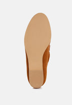  Ohrid Real Suede Leather & Faux Fur Flat Loafers