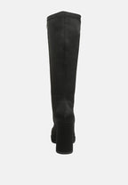  PRESTO Black Stretchable Satin Long Boot