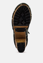  HURON Grey Fine Suede Patchwork Ankle Boots