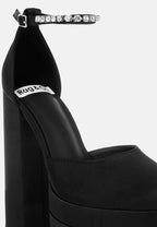  MARTINI Black Sky High Platform Sandals