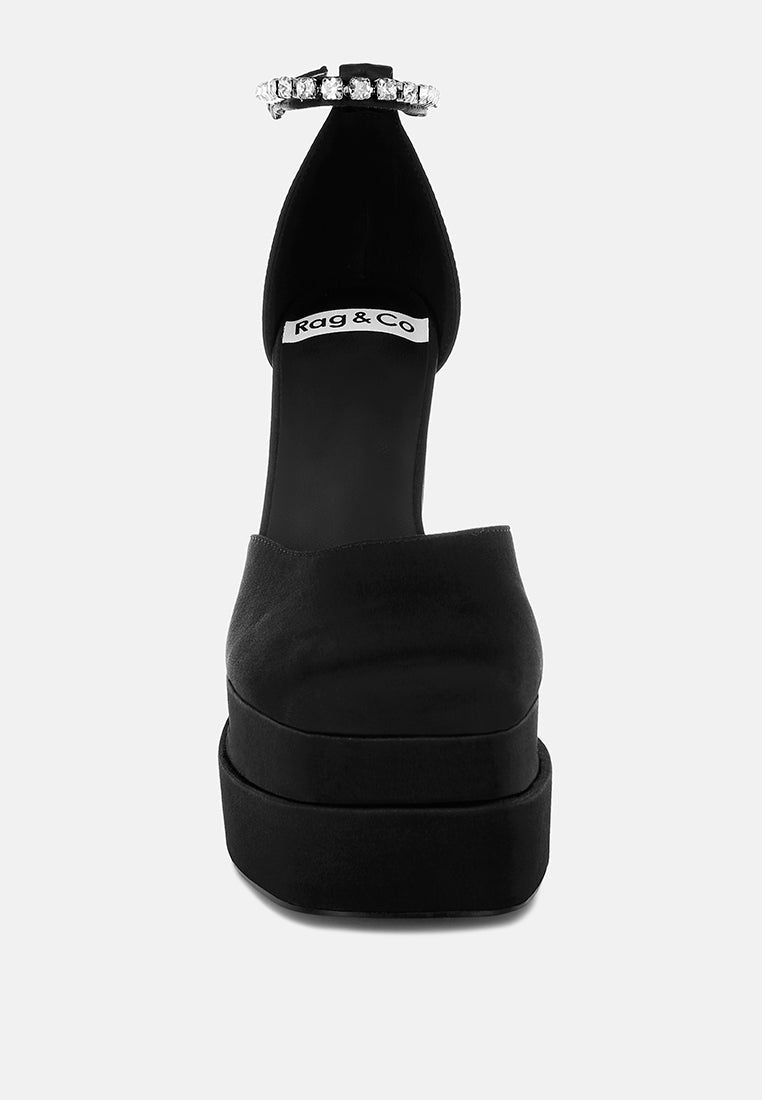  MARTINI Black Sky High Platform Sandals