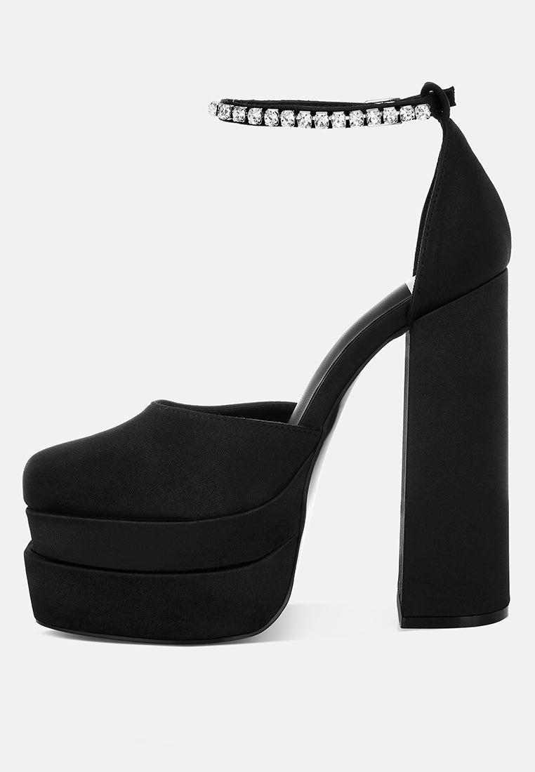  MARTINI Black Sky High Platform Sandals