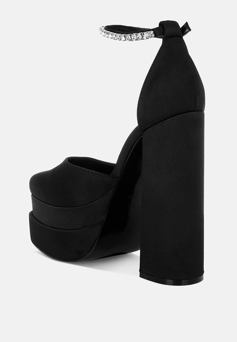  MARTINI Black Sky High Platform Sandals