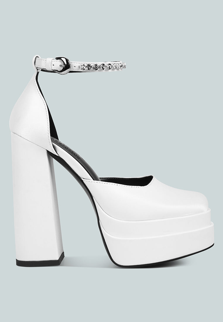  MARTINI White Sky High Platform Sandals