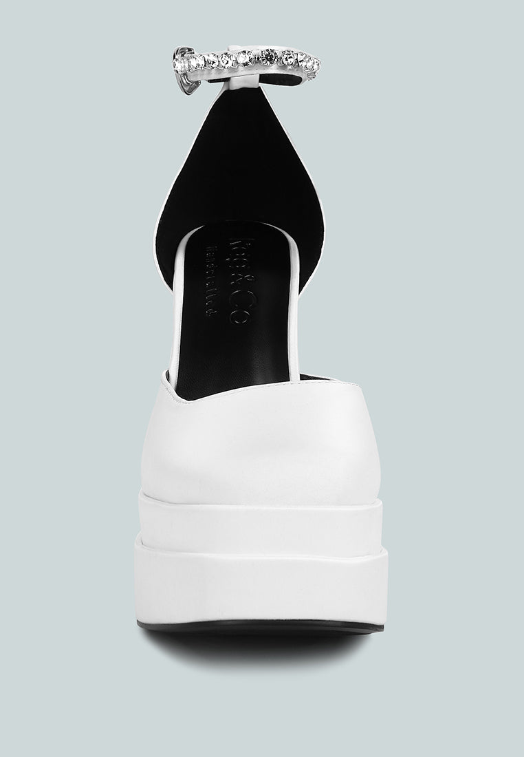  MARTINI White Sky High Platform Sandals