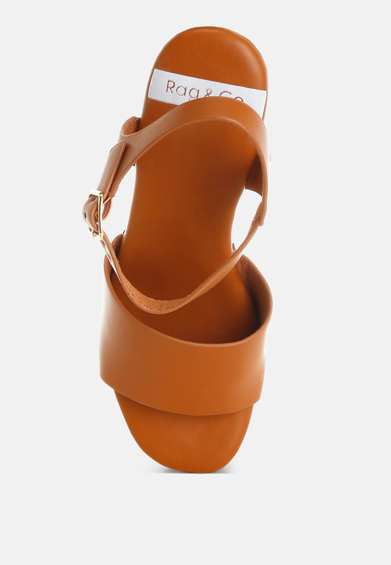  Sawor Recycled Leather High Block Sandals In White