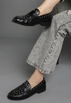  Oglavia Studs Embellished Leather Loafers