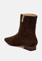  Hakra Flared Heel Suede Boots