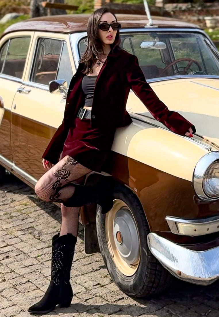  Lariat Studs Embellished Cowboy Boots