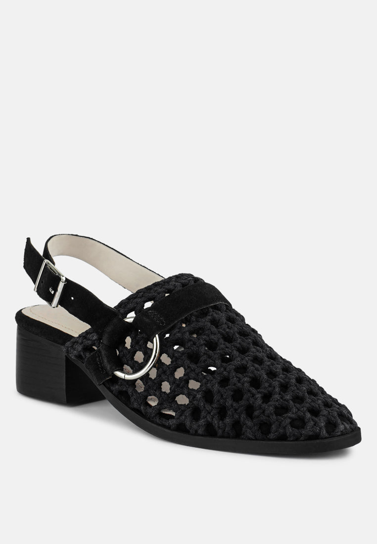  ROSALIE Black Block Heeled Sandal
