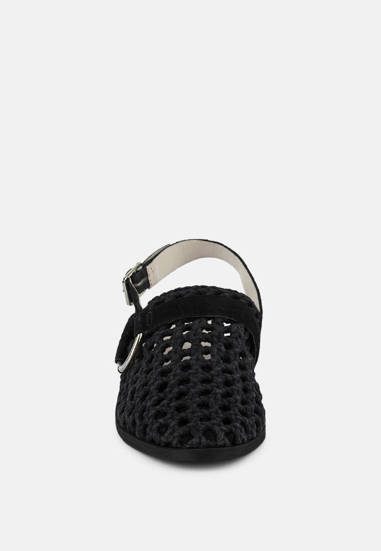  ROSALIE Black Block Heeled Sandal