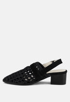  ROSALIE Black Block Heeled Sandal