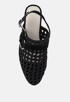  ROSALIE Black Block Heeled Sandal