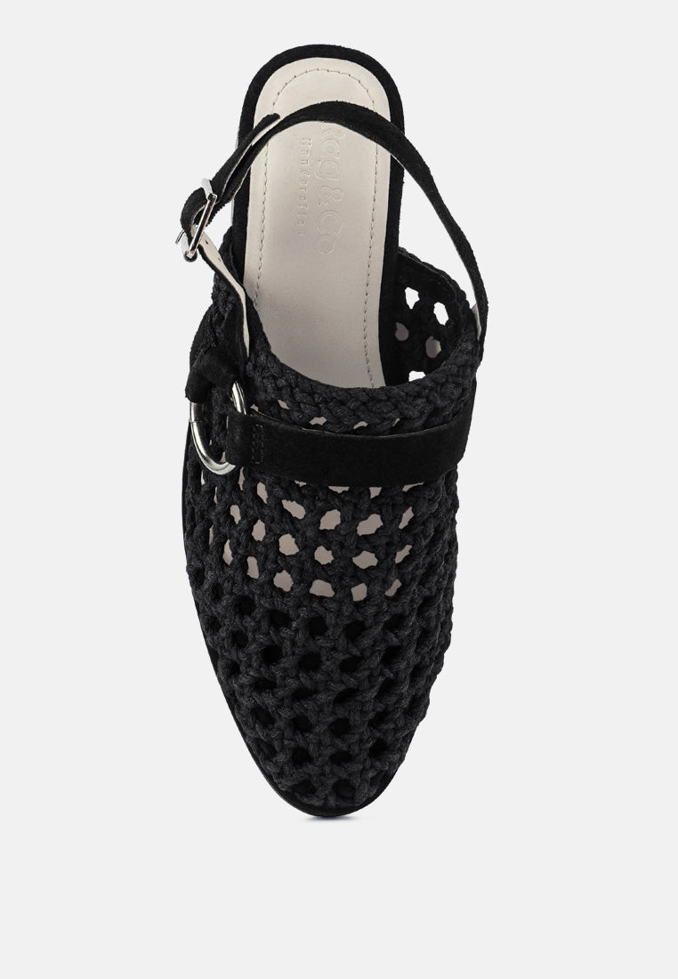 ROSALIE Black Block Heeled Sandal