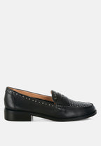  Raisa Stud Embellished Penny Loafers