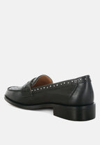  Raisa Stud Embellished Penny Loafers