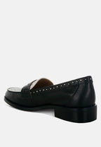  Raisa Stud Embellished Penny Loafers