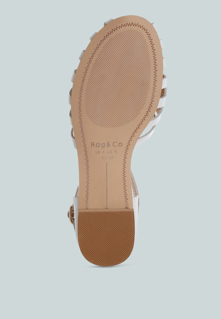  Ramita Horsebit Fringe Flat Sandals