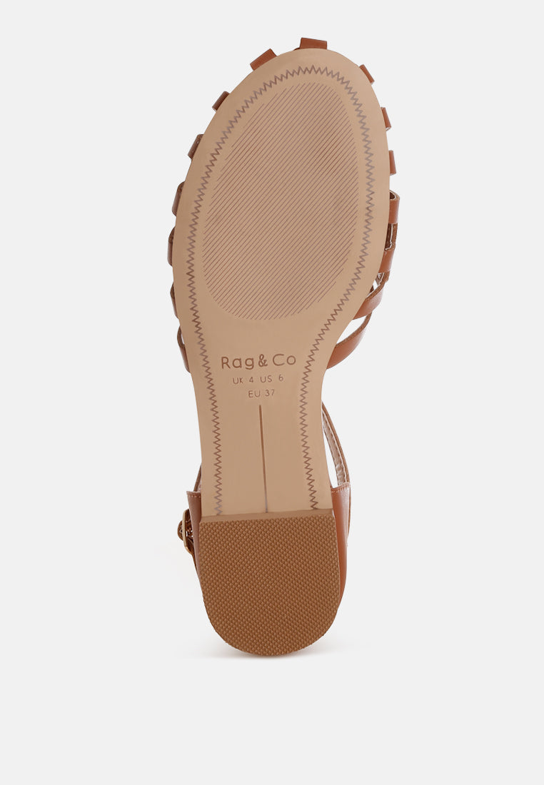  Ramita Horsebit Fringe Flat Sandals