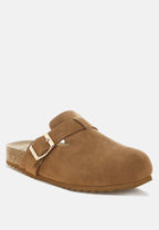  Ratiha Buckle Accent Slip-On Footbed Mules