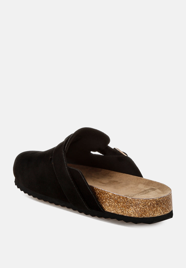  Ratiha Buckle Accent Slip-On Footbed Mules