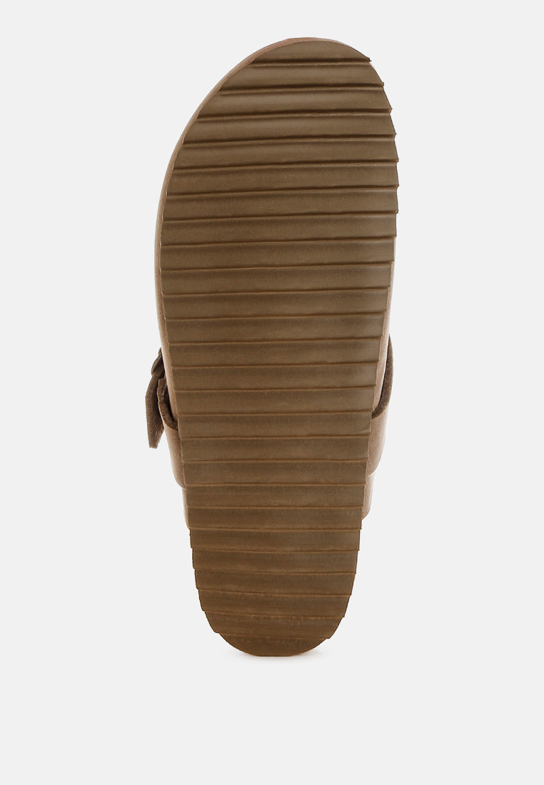  Ratiha Buckle Accent Slip-On Footbed Mules