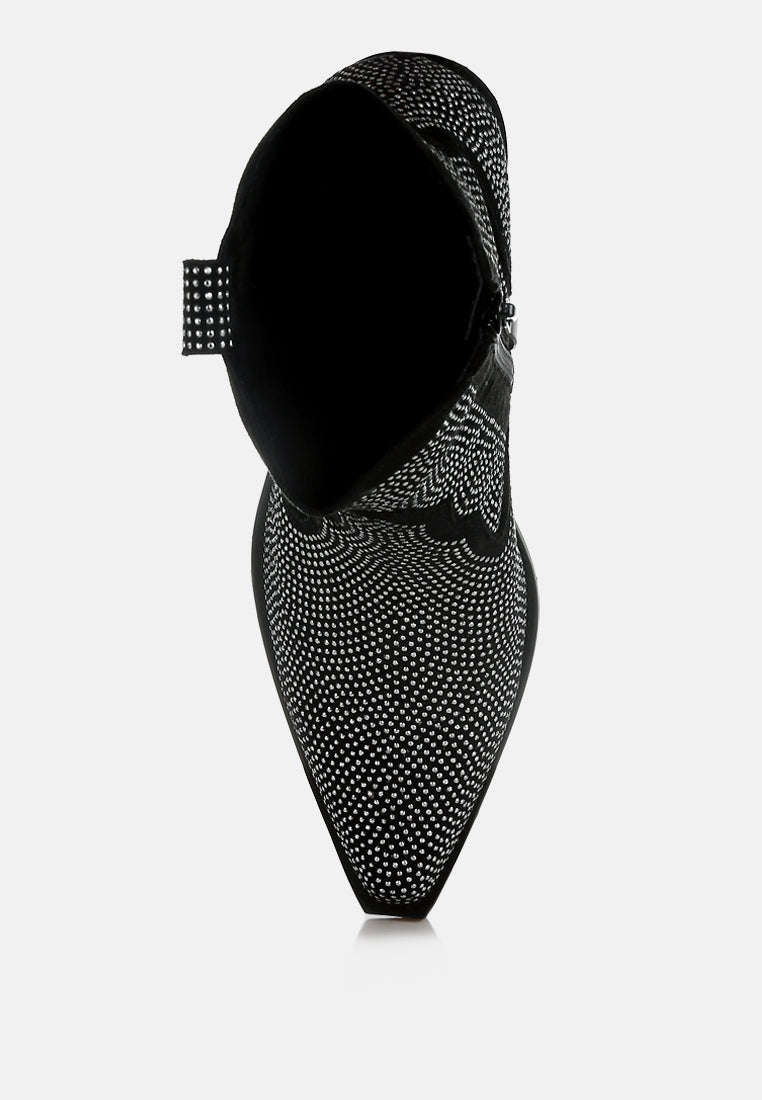  Costello Rhinestones Embellished Cowboy Boots