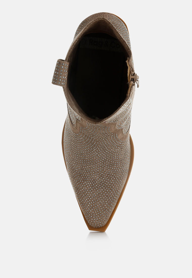  Costello Rhinestones Embellished Cowboy Boots