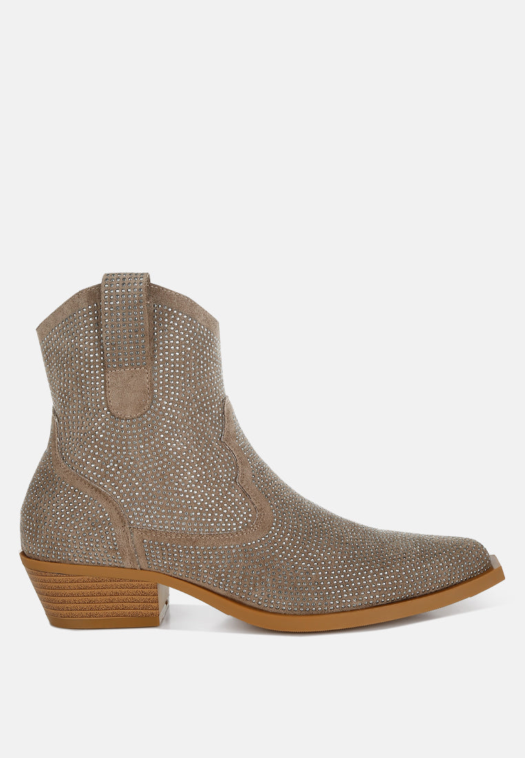  Costello Rhinestones Embellished Cowboy Boots