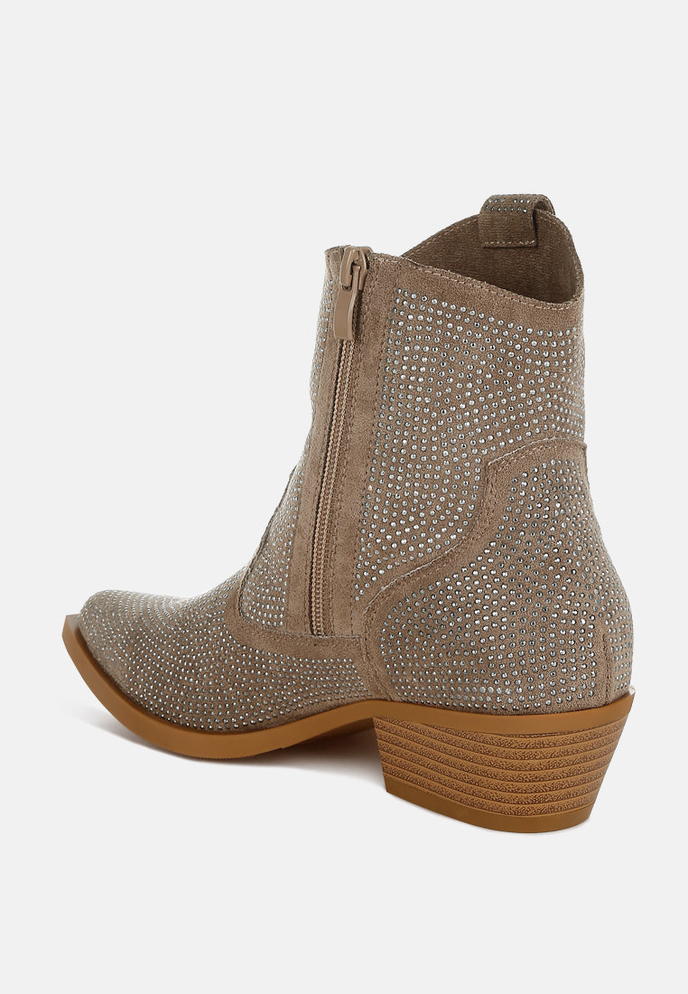  Costello Rhinestones Embellished Cowboy Boots