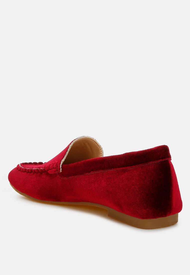  Robua Velvet Flat Loafers