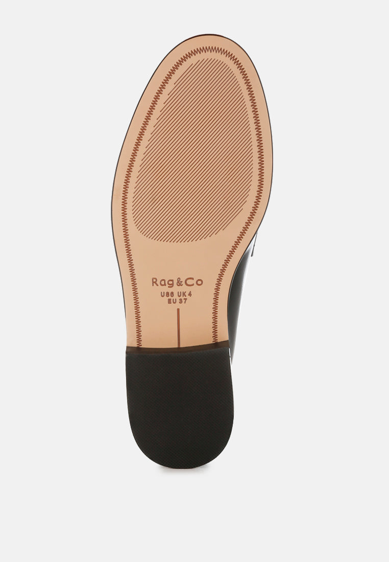  Roxana Real Leather Penny Strap Loafers