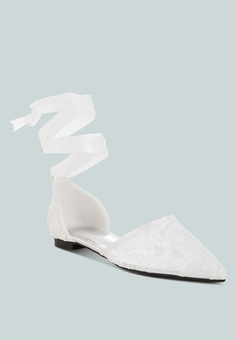  Shrami Pearl & Rhinestone Strap Flat Sandals