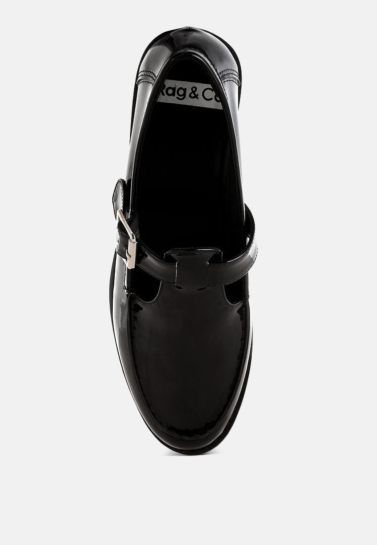  Swenson Patent Pleather Mary Jane Loafers