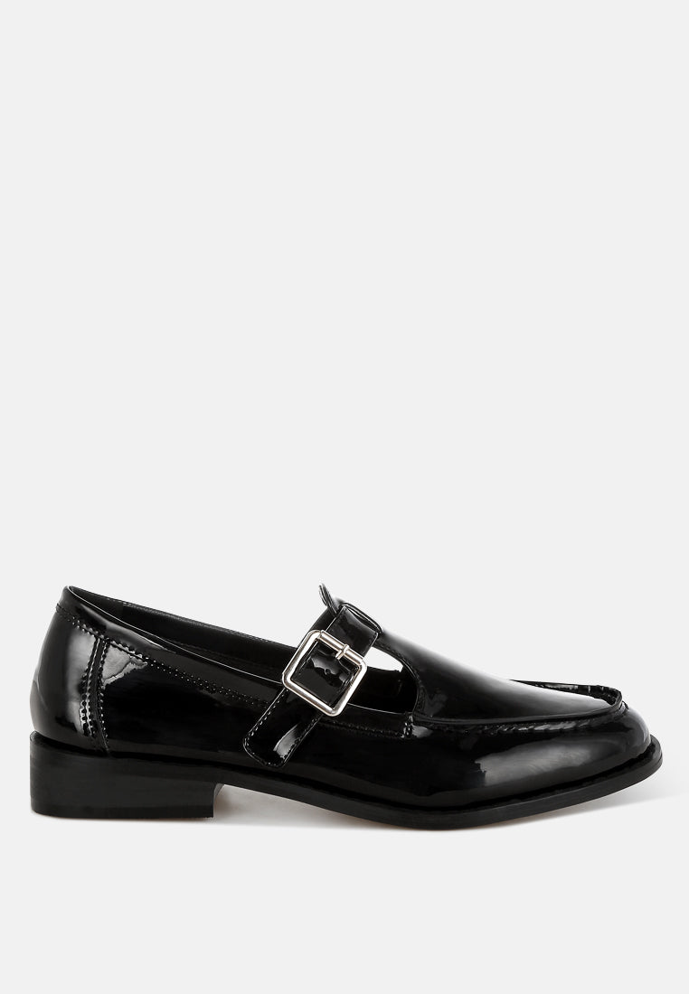  Swenson Patent Pleather Mary Jane Loafers