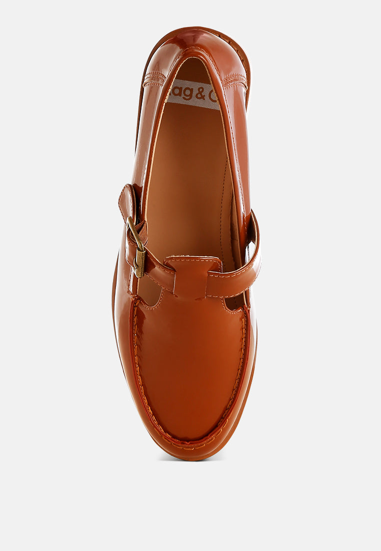  Swenson Patent Pleather Mary Jane Loafers