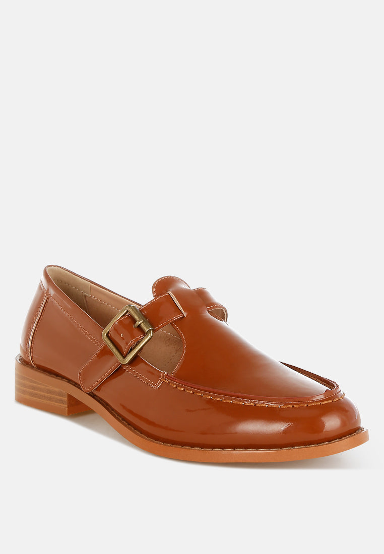  Swenson Patent Pleather Mary Jane Loafers