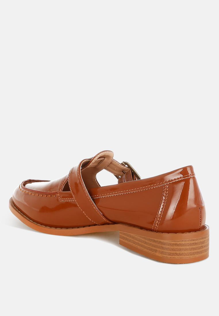  Swenson Patent Pleather Mary Jane Loafers