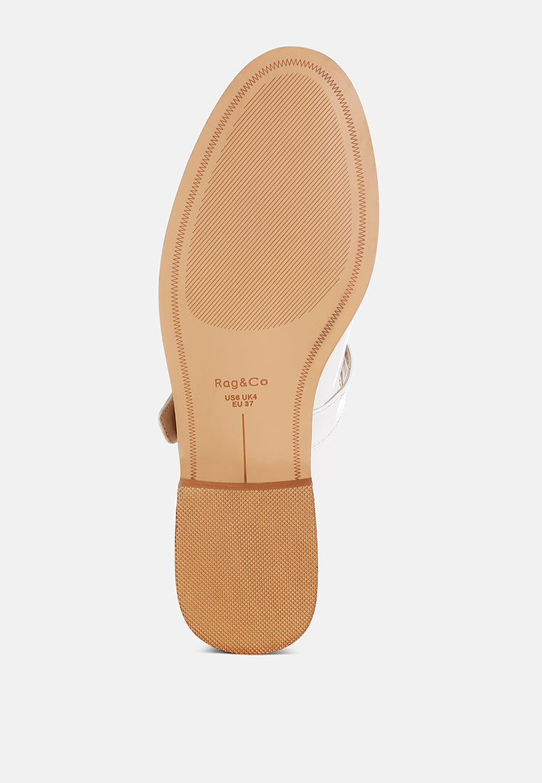  Swenson Patent Pleather Mary Jane Loafers
