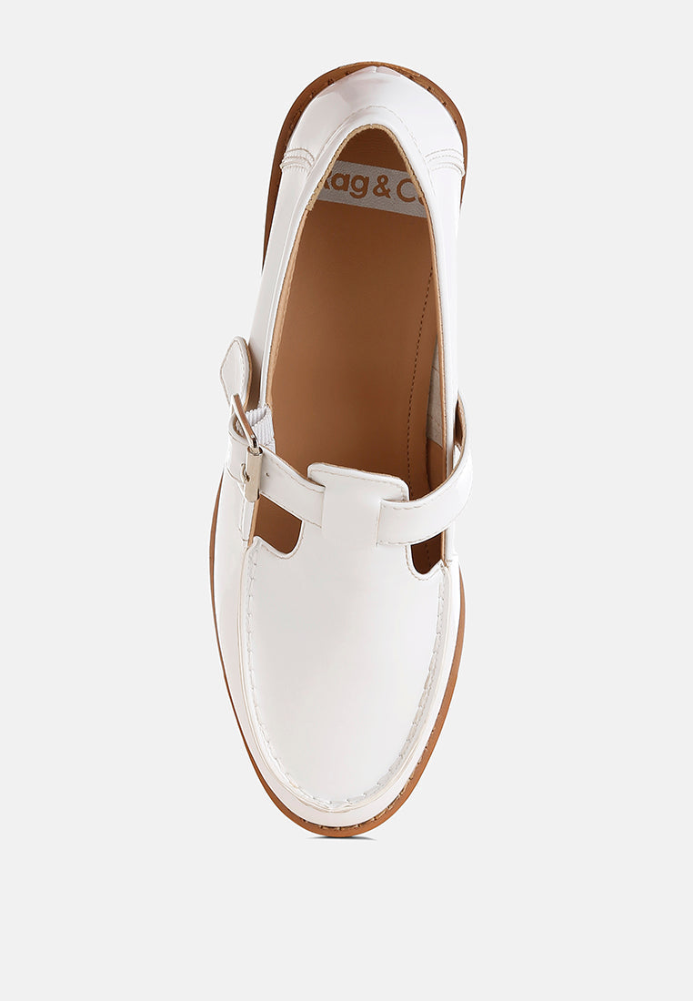  Swenson Patent Pleather Mary Jane Loafers