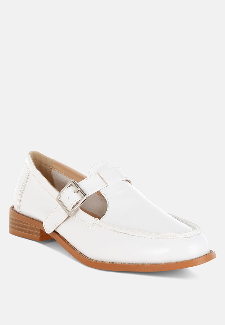  Swenson Patent Pleather Mary Jane Loafers
