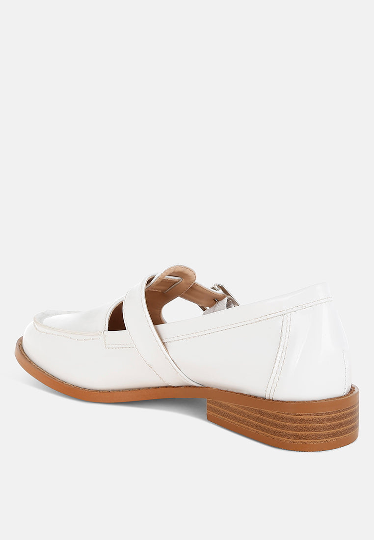  Swenson Patent Pleather Mary Jane Loafers