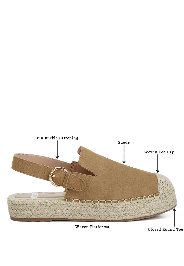  Affie Genuine Suede Slingback Strap Espadrilles