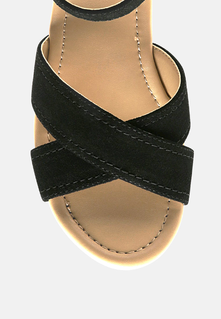  ULLA High Heeled Block Sandal In Black