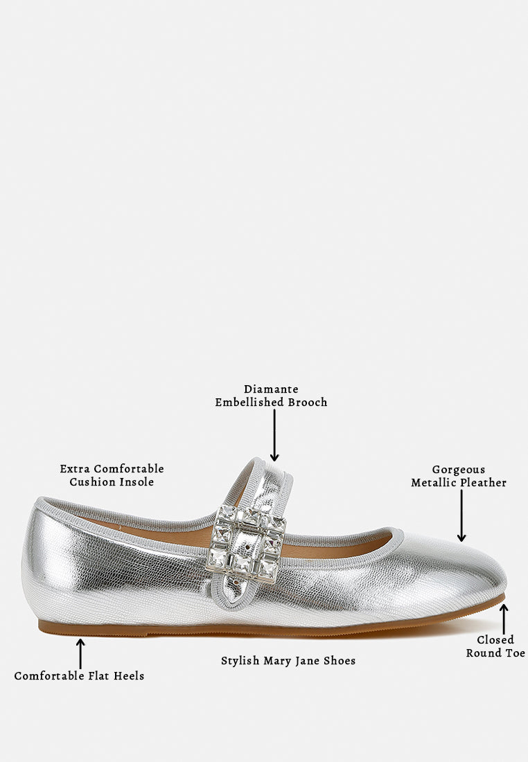  Upstage Brooch Mary Jane Ballerinas
