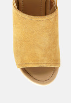  VENDELA Leather Slingback Platform Sandal In Tan