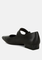  Vernis Genuine Leather Mary Jane Sandals