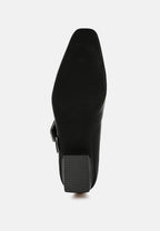  Vernis Genuine Leather Mary Jane Sandals