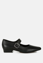  Vernis Genuine Leather Mary Jane Sandals